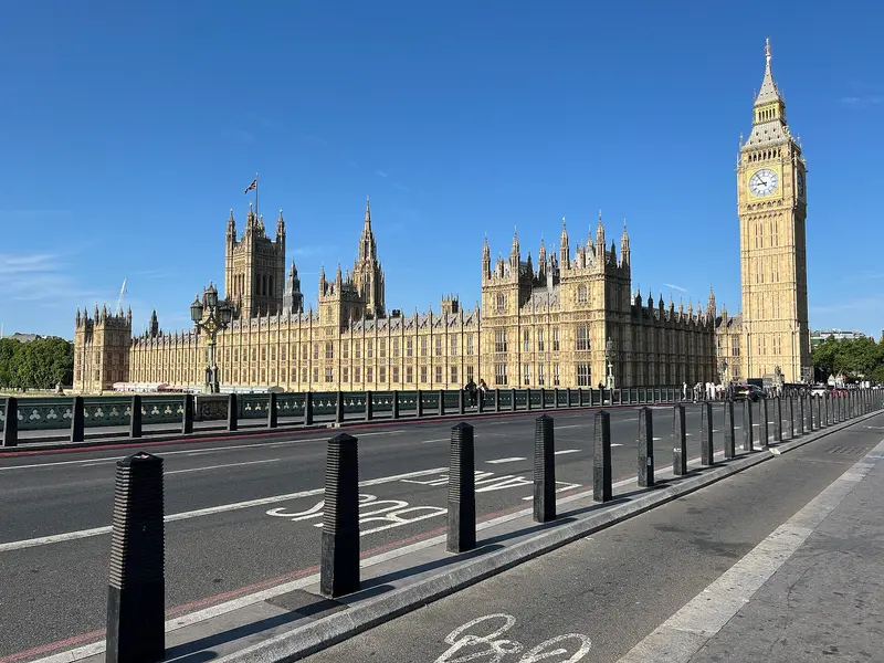 Palace of Westminster as seen from Westminster Bridge
