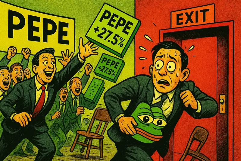 PEPE jumps 27.5% as Bitcoin rally reignites meme coin appetite