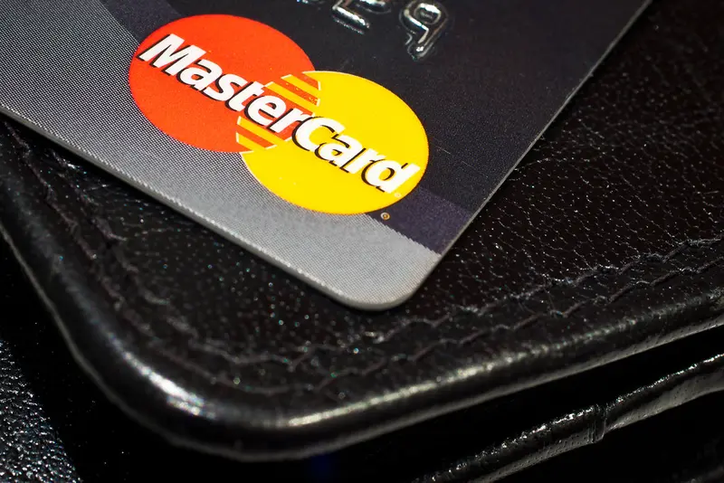 A Mastercard payment card