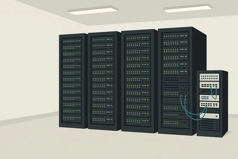 Server racks in a data center