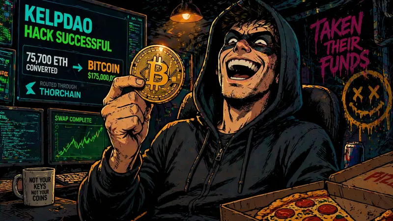 $175M Shockwave: KelpDAO Hacker Dumps Ethereum for Bitcoin in a 36-Hour Blitz