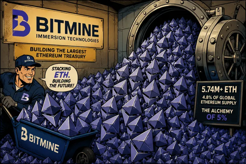 Bitmine’s Ethereum Endgame Comes Into View as Treasury Reaches 4.8% of Global ETH Supply