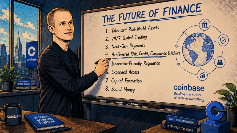 Brian Armstrong’s Future of Finance Is an On-Chain System Built for AI, Stablecoins, and Tokenized Everything