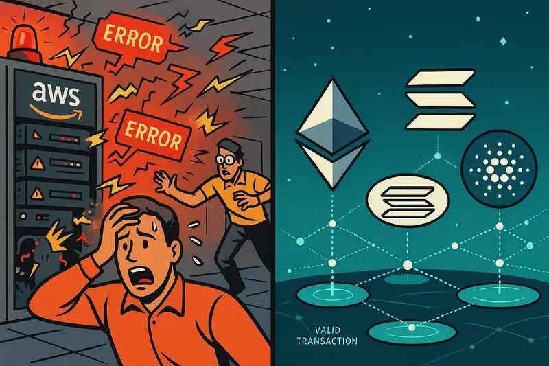 Centralized Clouds, Decentralized Chains: AWS Outage Disrupts Crypto Platforms, But Not Blockchains