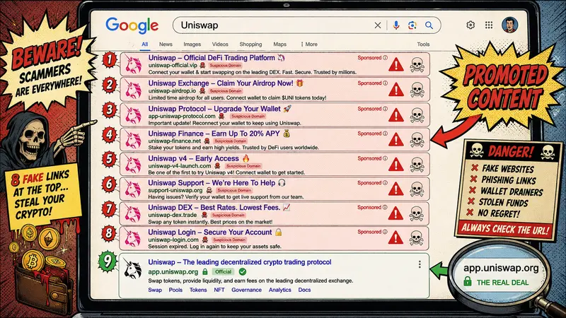 Fake Uniswap Ads on Google Show Crypto’s Most Dangerous Attack Vector Is Still the Search Bar