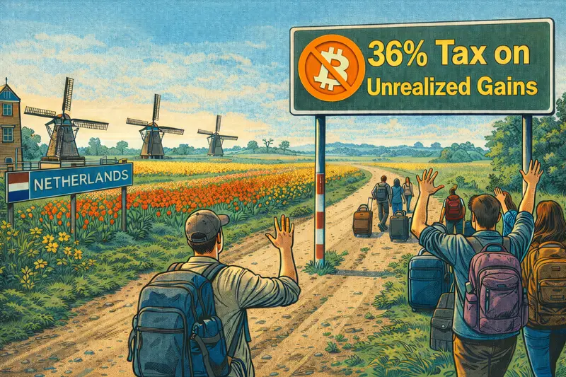 Netherlands’ 36% Tax on Unrealized Gains Sparks Crypto Exit Talk