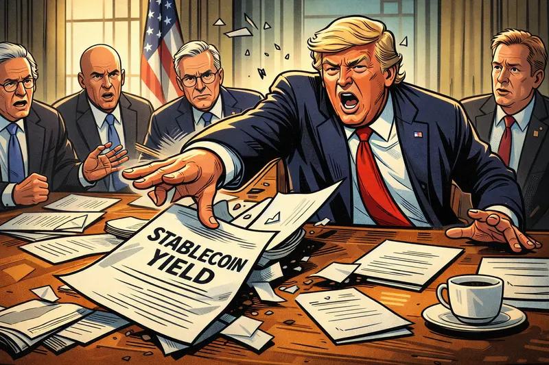 White House Narrows Stablecoin Yield Debate, Pushes to Ban Passive Rewards